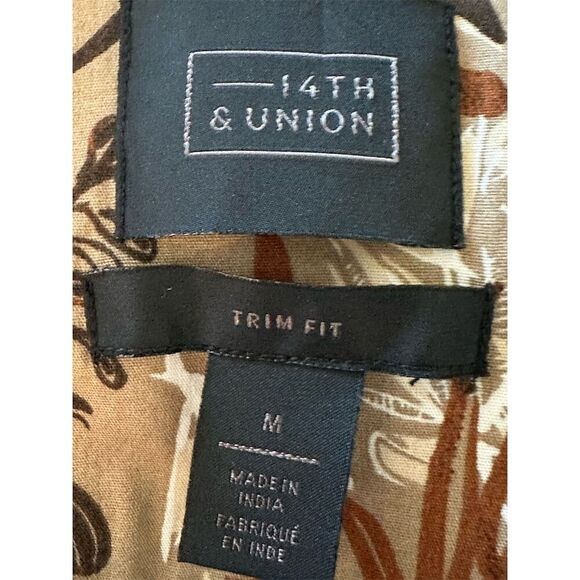 14th & Union Men's Floral Button-Up Shirt Multicolor Size M - Picture 3 of 7